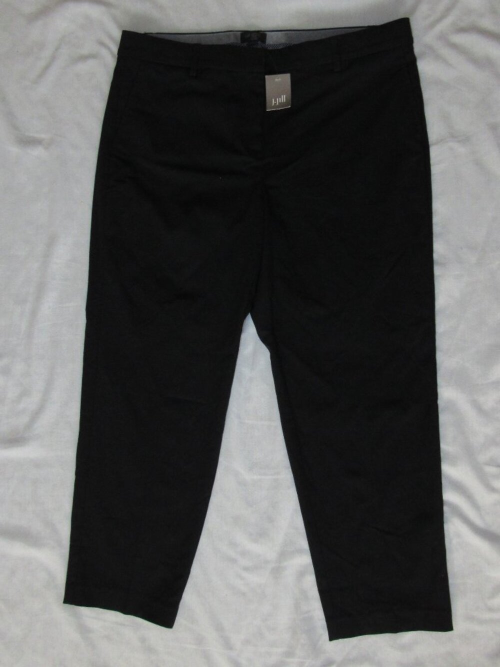 NWT J. Jill Wearever Collection Refined Woven Trousers Black sz 16 Petite 16P